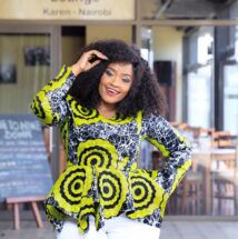 Long Sleeve Peplum Ankara Top