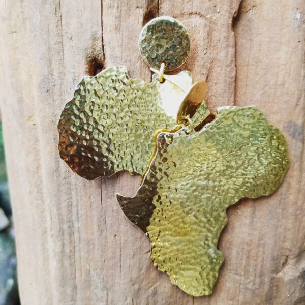 Africa hammered earrings