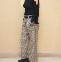 Checkered Relaxed Organic Handwoven Cotton trousers 1